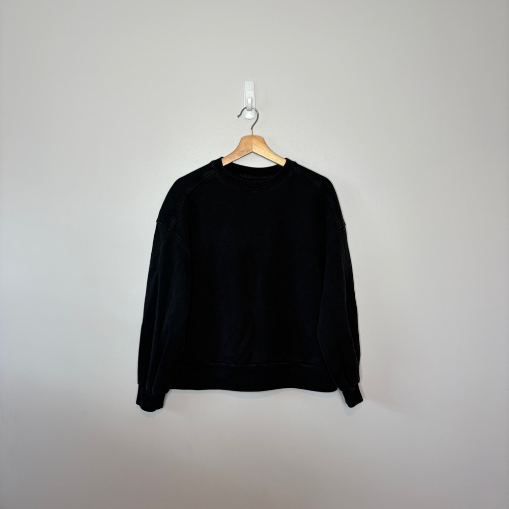 Everlane Black Crew Neck Sweatshirt Size Medium